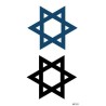 Sexagram Hexagramm Klebetattoo