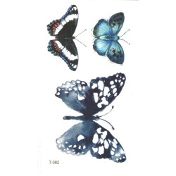 Blue Butterfly Schmetterling Klebetattoo