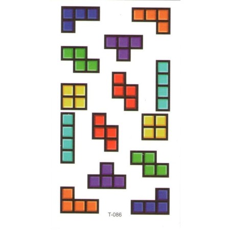 Tetris Minimal Klebetattoo