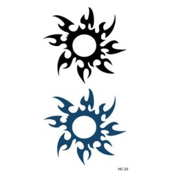 Tribal Sunshine Tribal-Sonne Klebetattoo