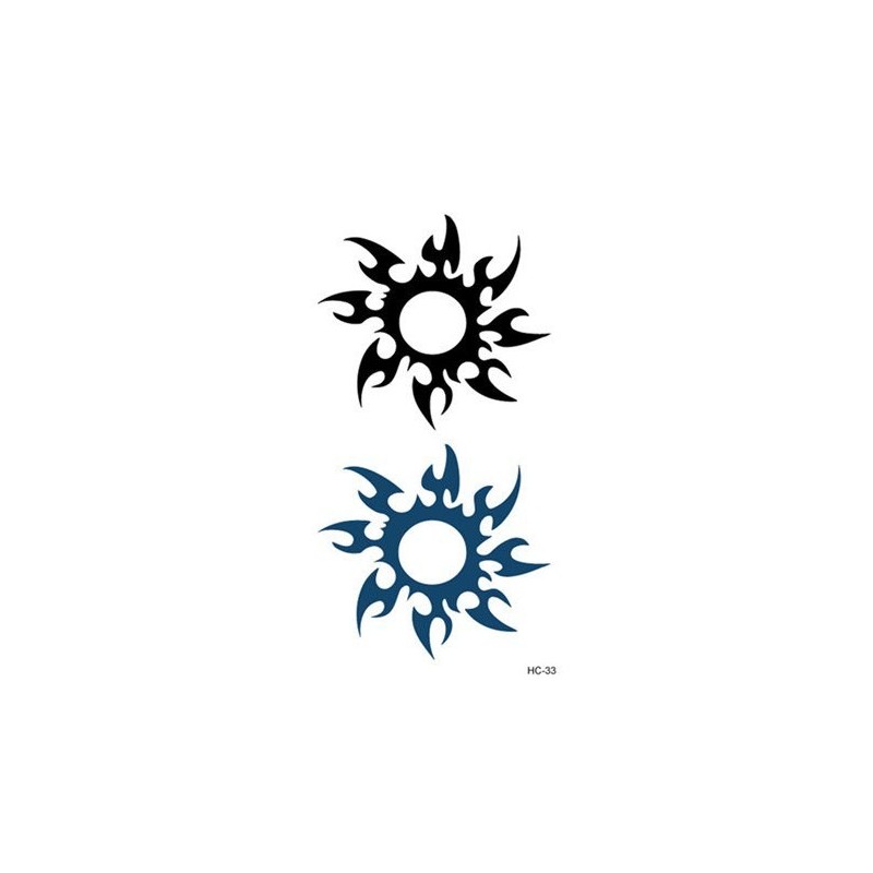 Tribal Sunshine Tribal-Sonne Klebetattoo