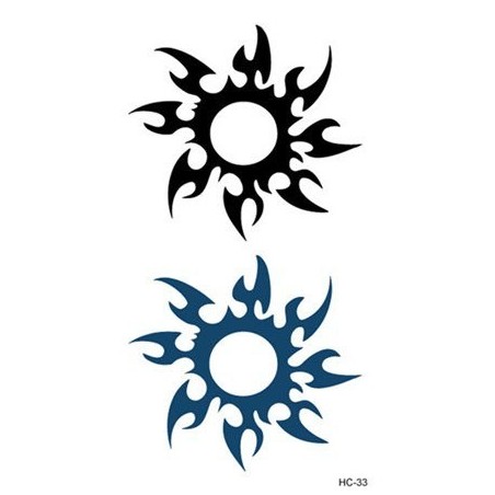 Tribal Sunshine Tribal-Sonne Klebetattoo