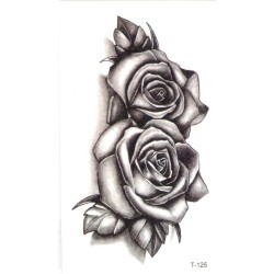 Black Rose schwarze Rose Klebetatoo