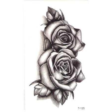 Black Rose schwarze Rose Klebetatoo