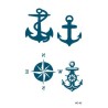 Marine Anker Meer Klebetattoo