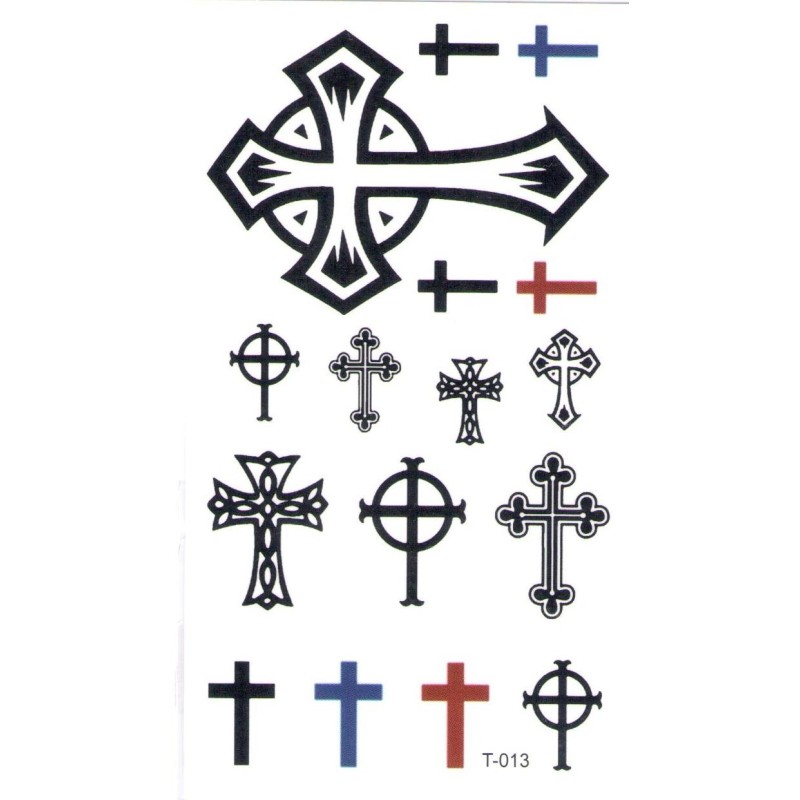 Cross Kreuz Klebetattoo