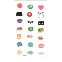 Chat Bubbles Mini Pop-Art Sprechblasen Klebetattoo