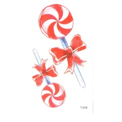 Candy Bow Lollipops Klebetattoo