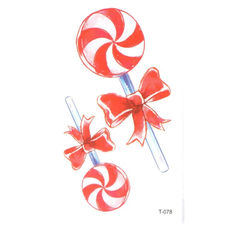 Candy Bow Lollipops Klebetattoo