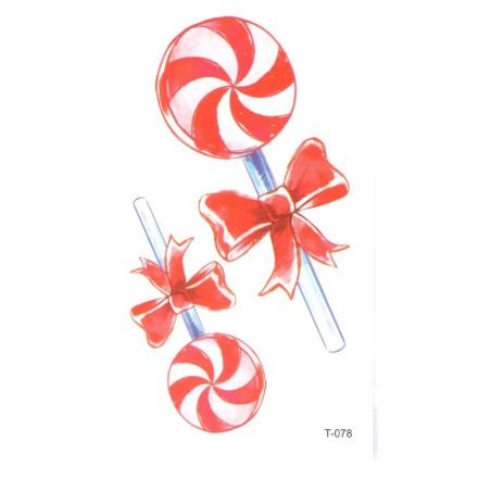 Candy Bow Lollipops Klebetattoo