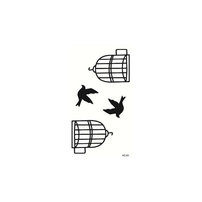 Bird Cage Vogel Käfig Klebetattoo