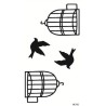 Bird Cage Vogel Käfig Klebetattoo