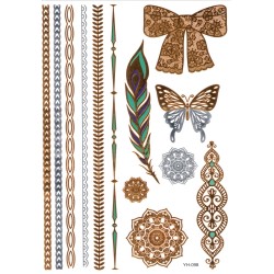 Boho Lace Spitzen Mandala Armband Klebetattoo