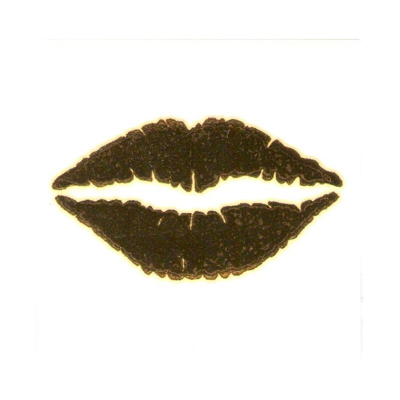 Golden Kiss Lippen Klebetattoo