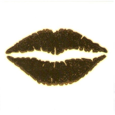Golden Kiss Lippen Klebetattoo