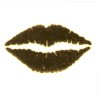 Golden Kiss Lippen Klebetattoo