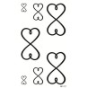 Infinity Heart Herz Klebetattoo