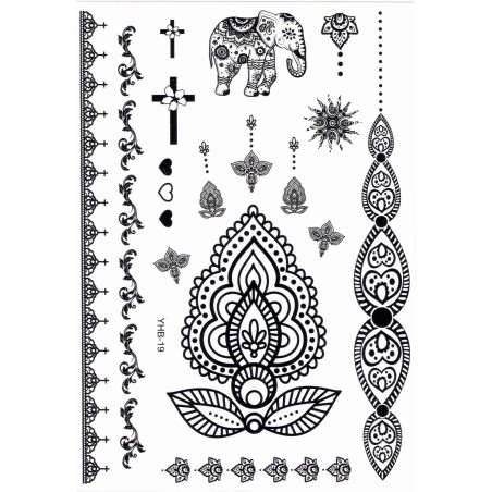 Sexy Lace Schwarz Klebetattoo