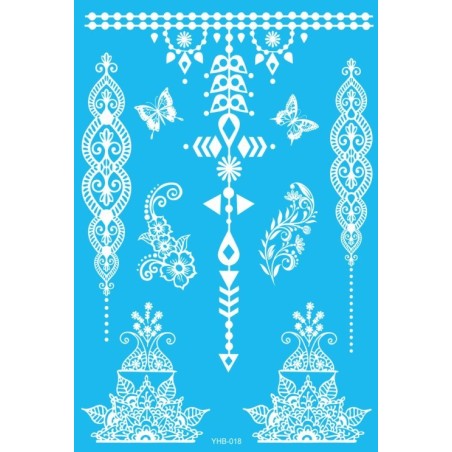 Sexy Lace Weiss Klebetattoo
