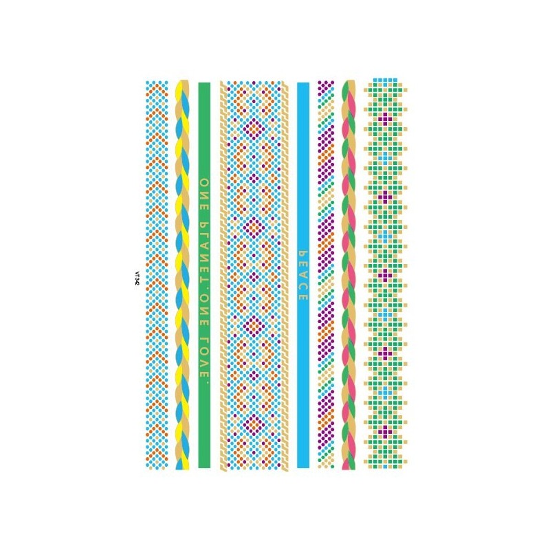 Weave Pattern Armband Klebetattoo